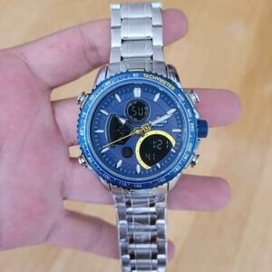 NAVIFORCE New Stylish Dual Display Watch in Stainless‎ Steel For Men